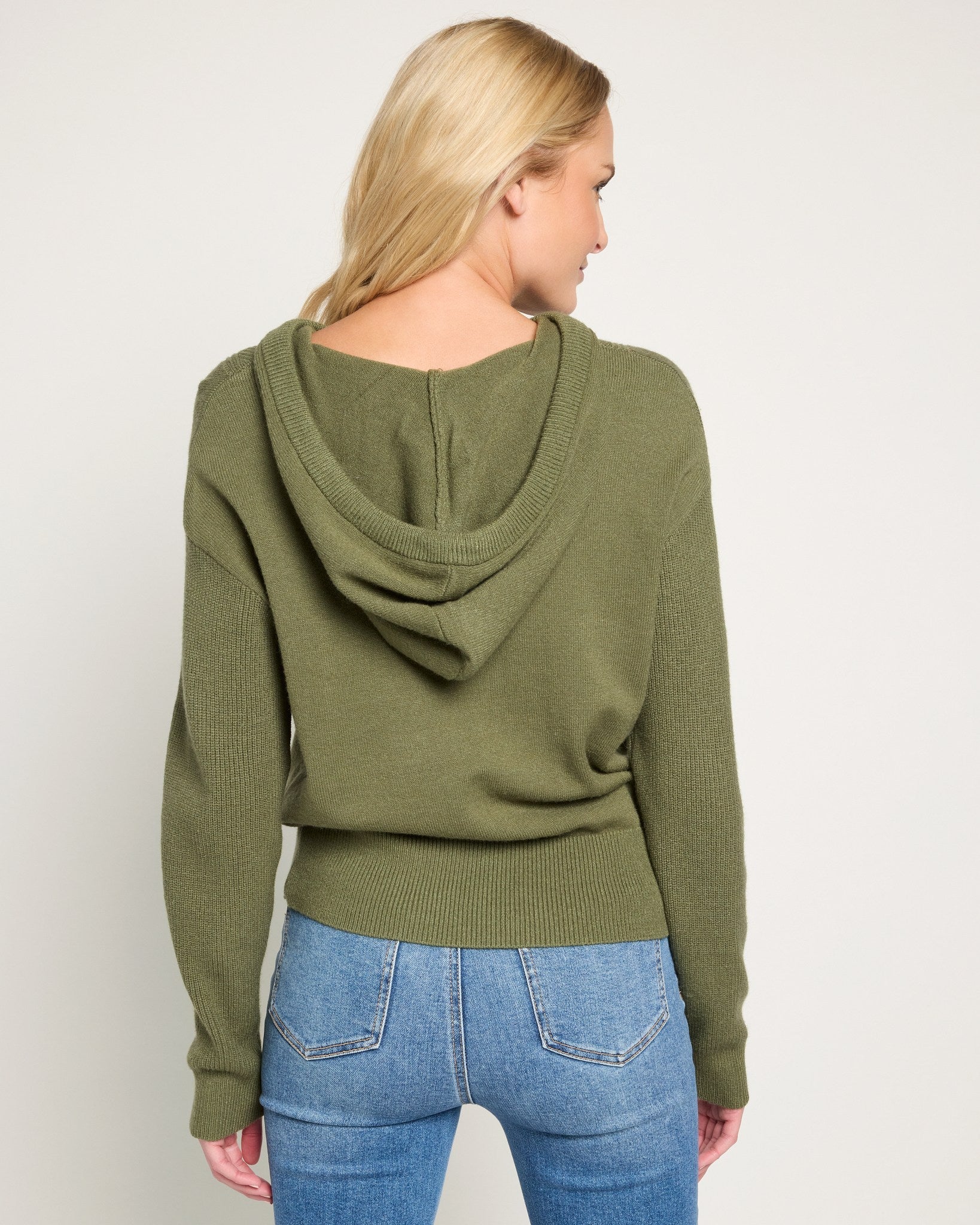 Olive Branch $|& SEAS Ojai Half Zip Hooded Sweater - SOF Back