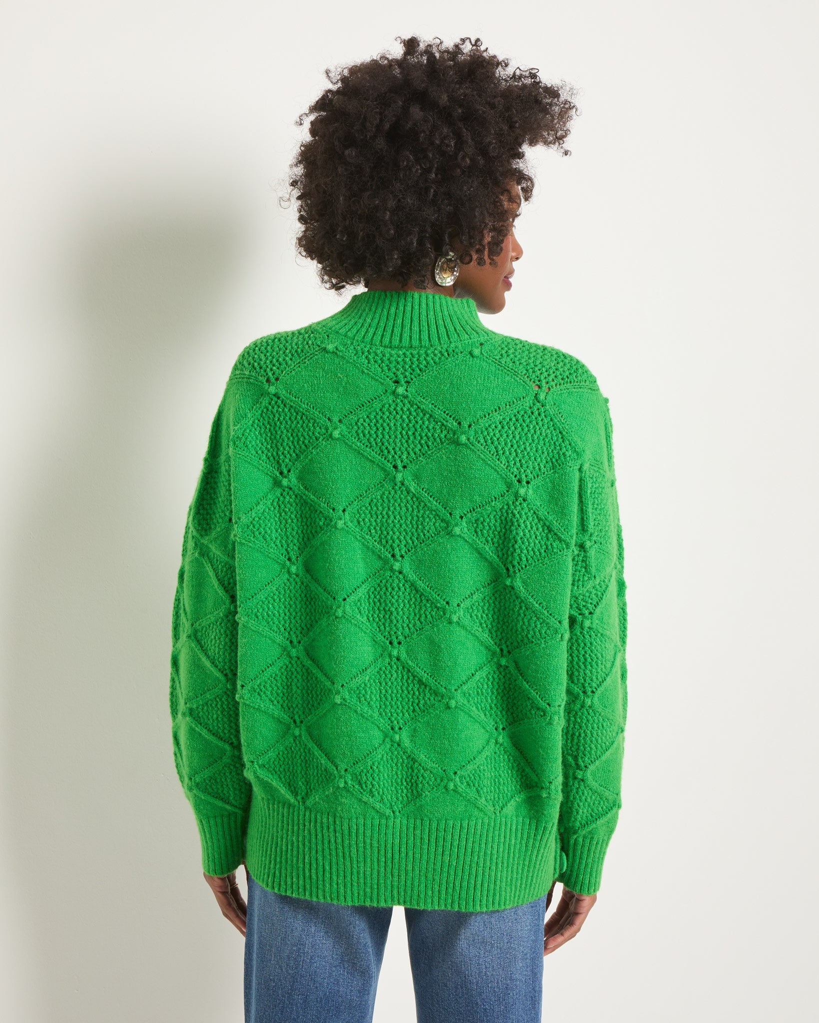 Jade $|& SEAS Countryside Mockneck Sweater - SOF Back