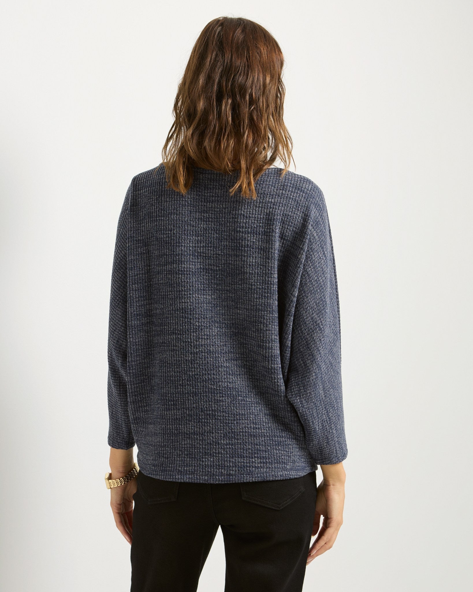 Heather Indigo Haze $|& SEAS Highland Dolman Long Sleeve Top - SOF Back