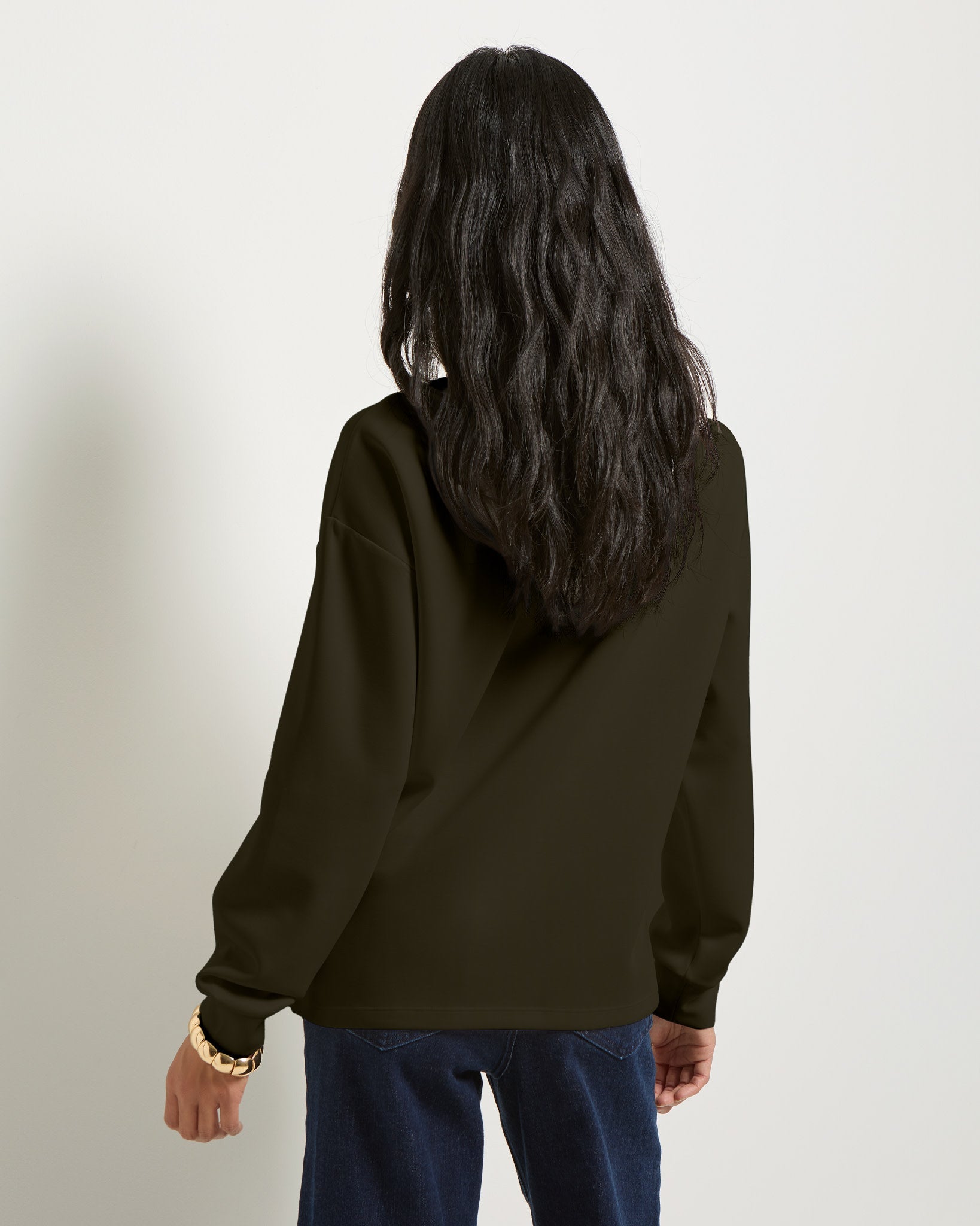 Dark Kelp $|& SEAS Seashores Quarter Zip Sweatshirt - SOF Back