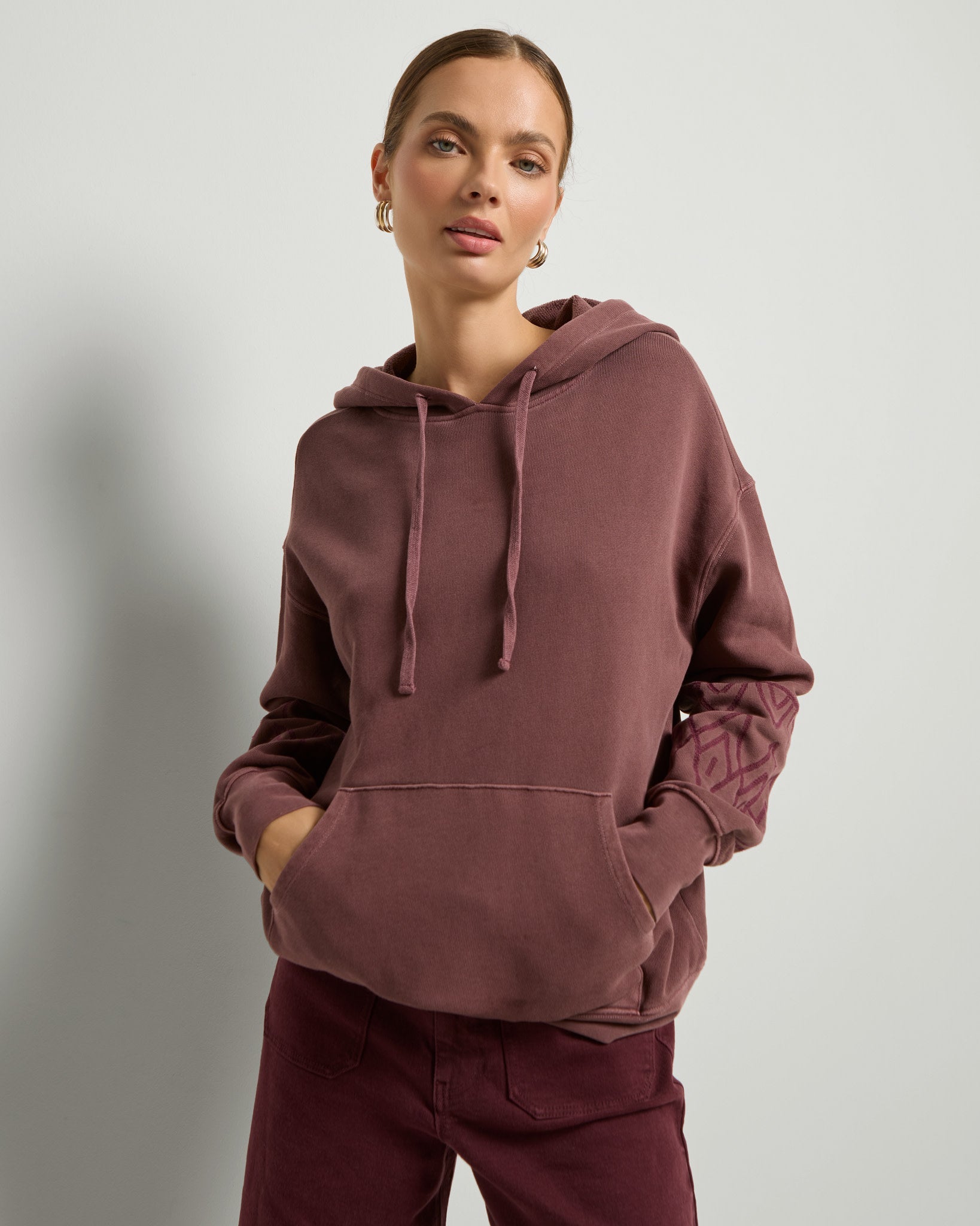 Black Cherry $|& SEAS Free Spirit Hoodie - SOF Front