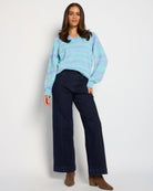 Indigo Haze $|& SEAS Virgo V-Neck Sweater - UGC On Fig