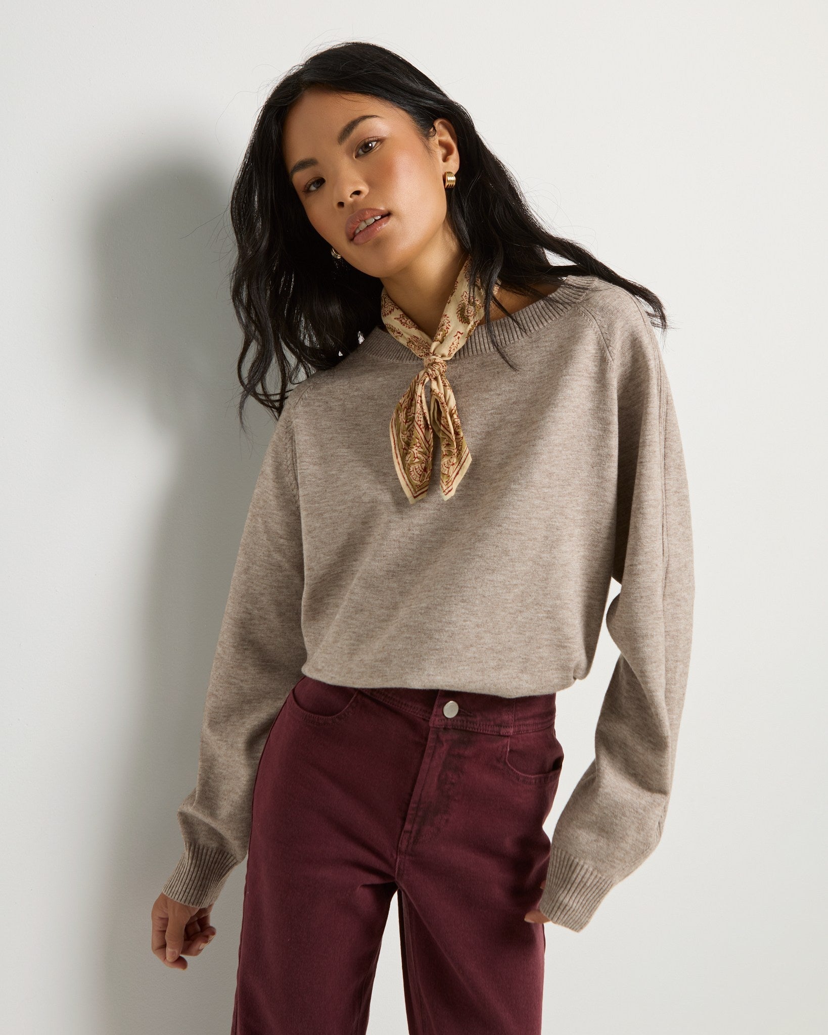 Heather Sandbar $|& SEAS Harmony Tunic Sweater - SOF Front