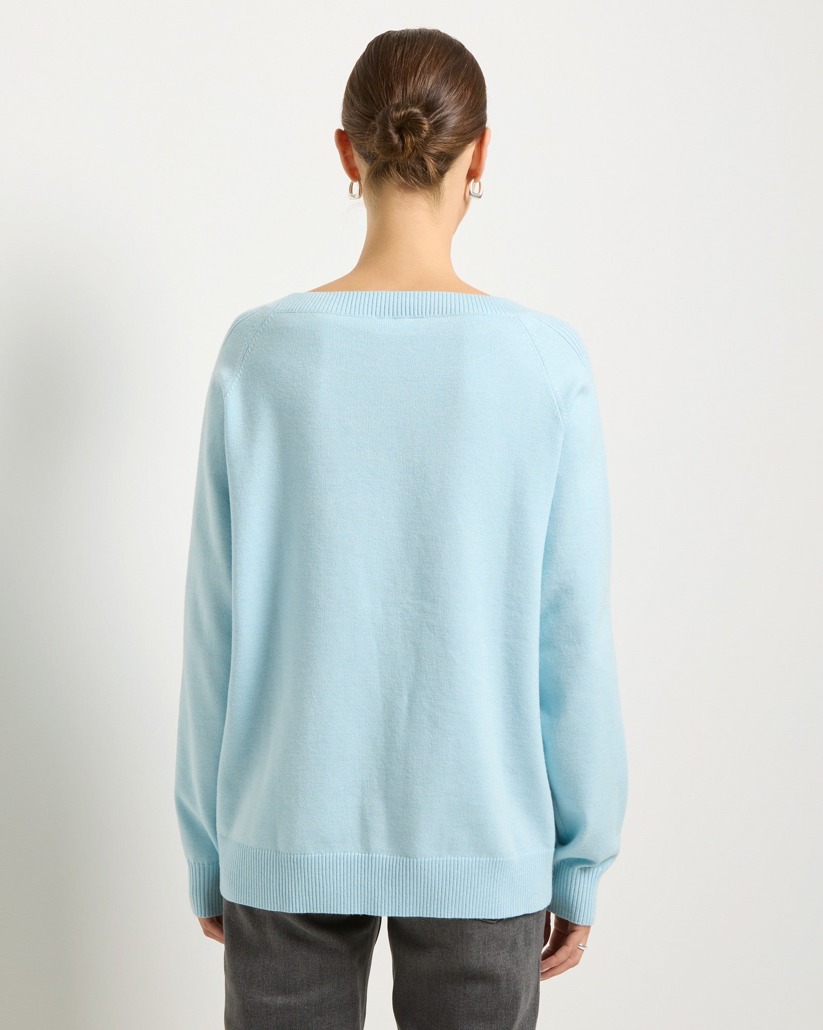 Heather Ice $|& SEAS Harmony Tunic Sweater - SOF Back