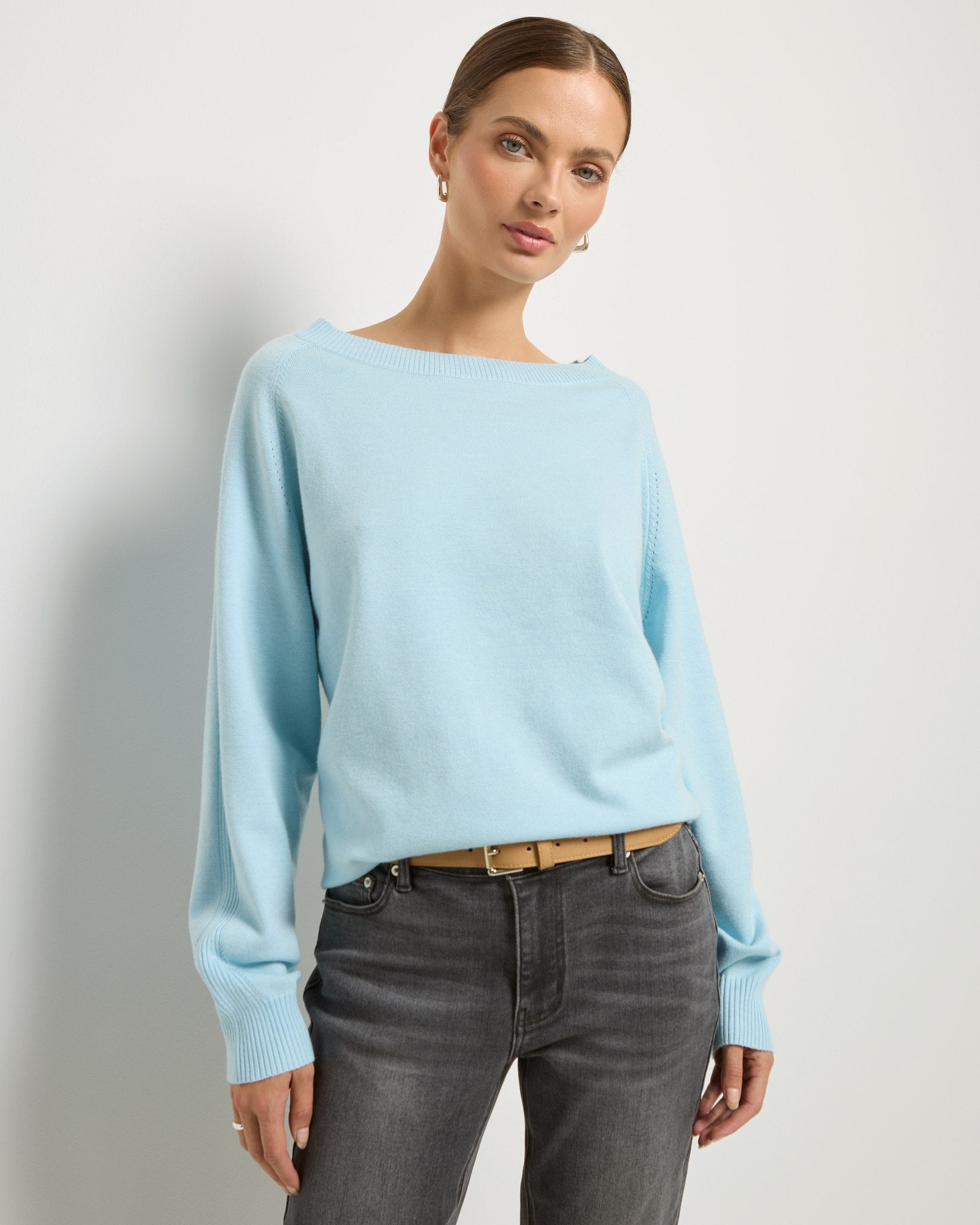 Heather Ice $|& SEAS Harmony Tunic Sweater - SOF Front