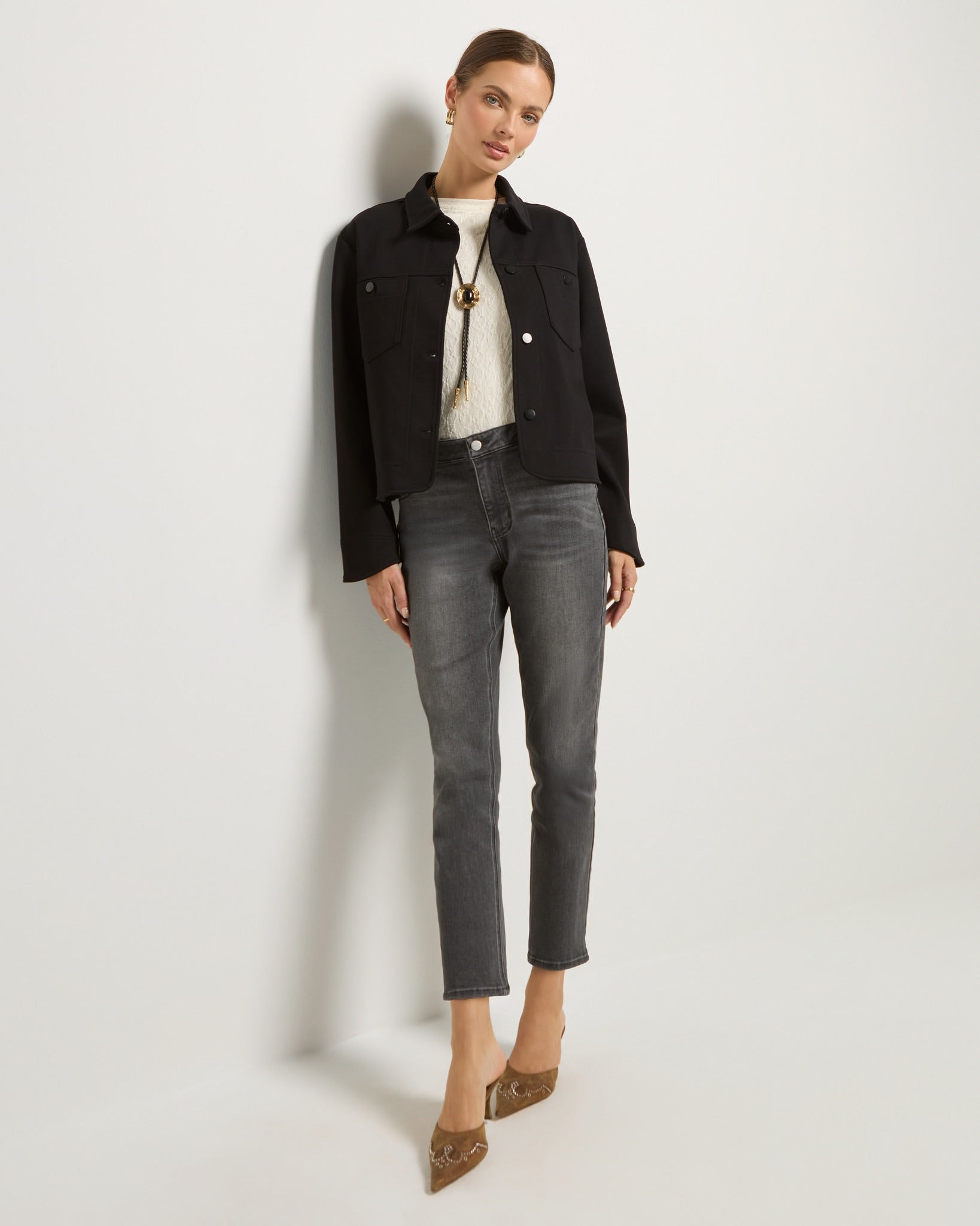 Grey Mist $|& SEAS Coastline Cropped Skinny Jean - UGC On Fig