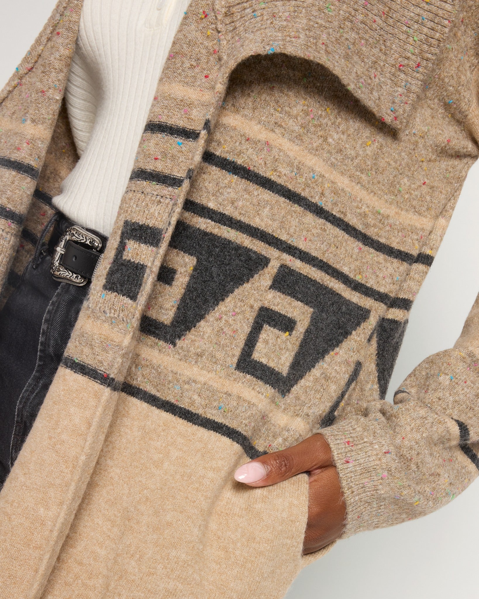 Birch Geo $|& SEAS Canyon Duster Cardigan - SOF Full Front