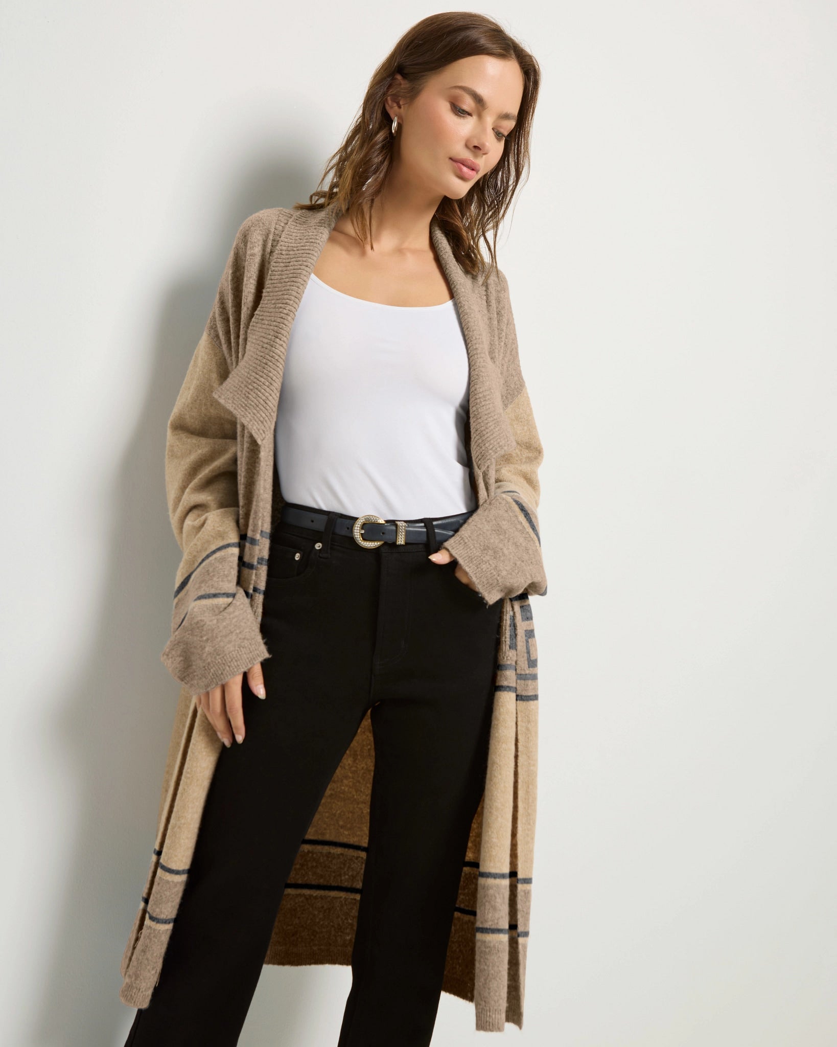 Birch Geo $|& SEAS Canyon Duster Cardigan - SOF Front
