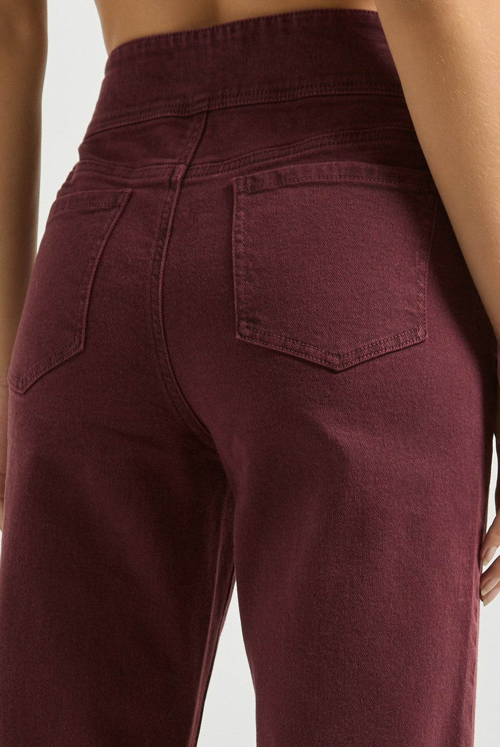 Black Cherry $|& SEAS Rhys Kick Flare Colored Jean - SOF Full Front