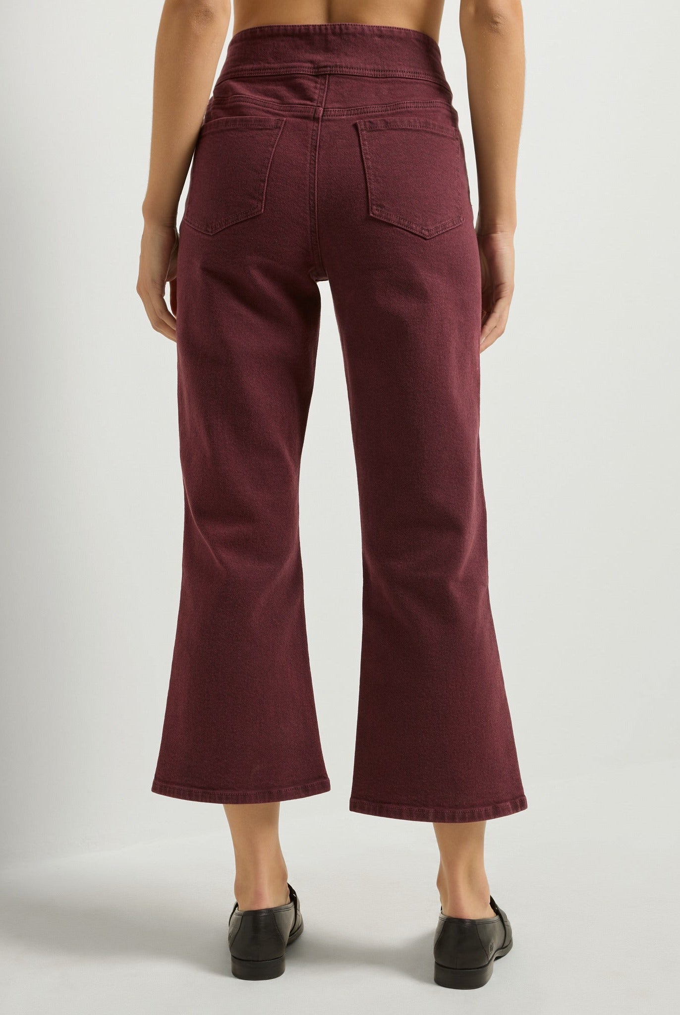 Black Cherry $|& SEAS Rhys Kick Flare Colored Jean - SOF Back