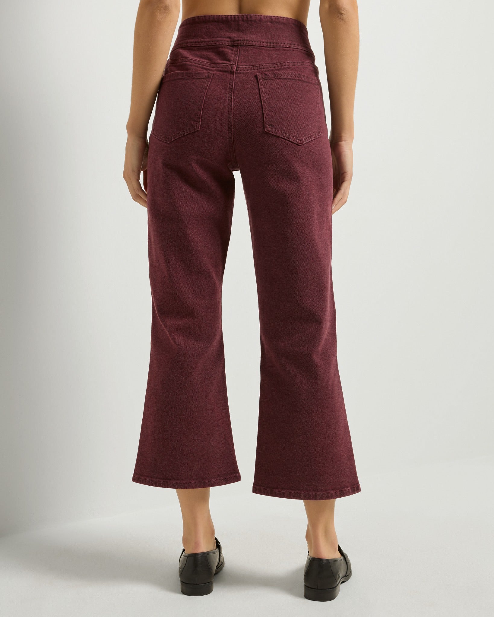 Black Cherry $|& SEAS Rhys Kick Flare Colored Jean - SOF Back