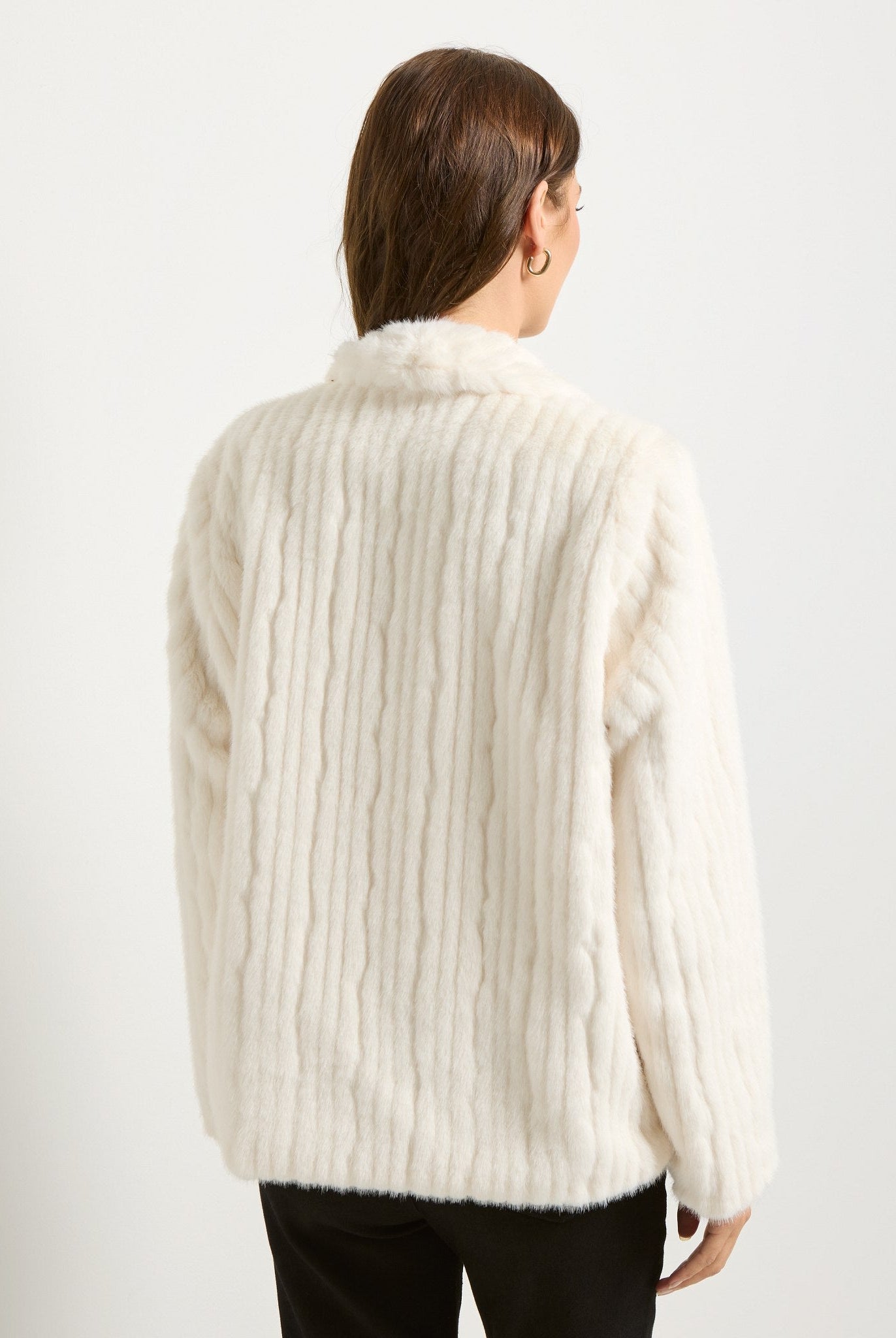 Ivory $|& SEAS Luna Faux Fur Jacket - SOF Back