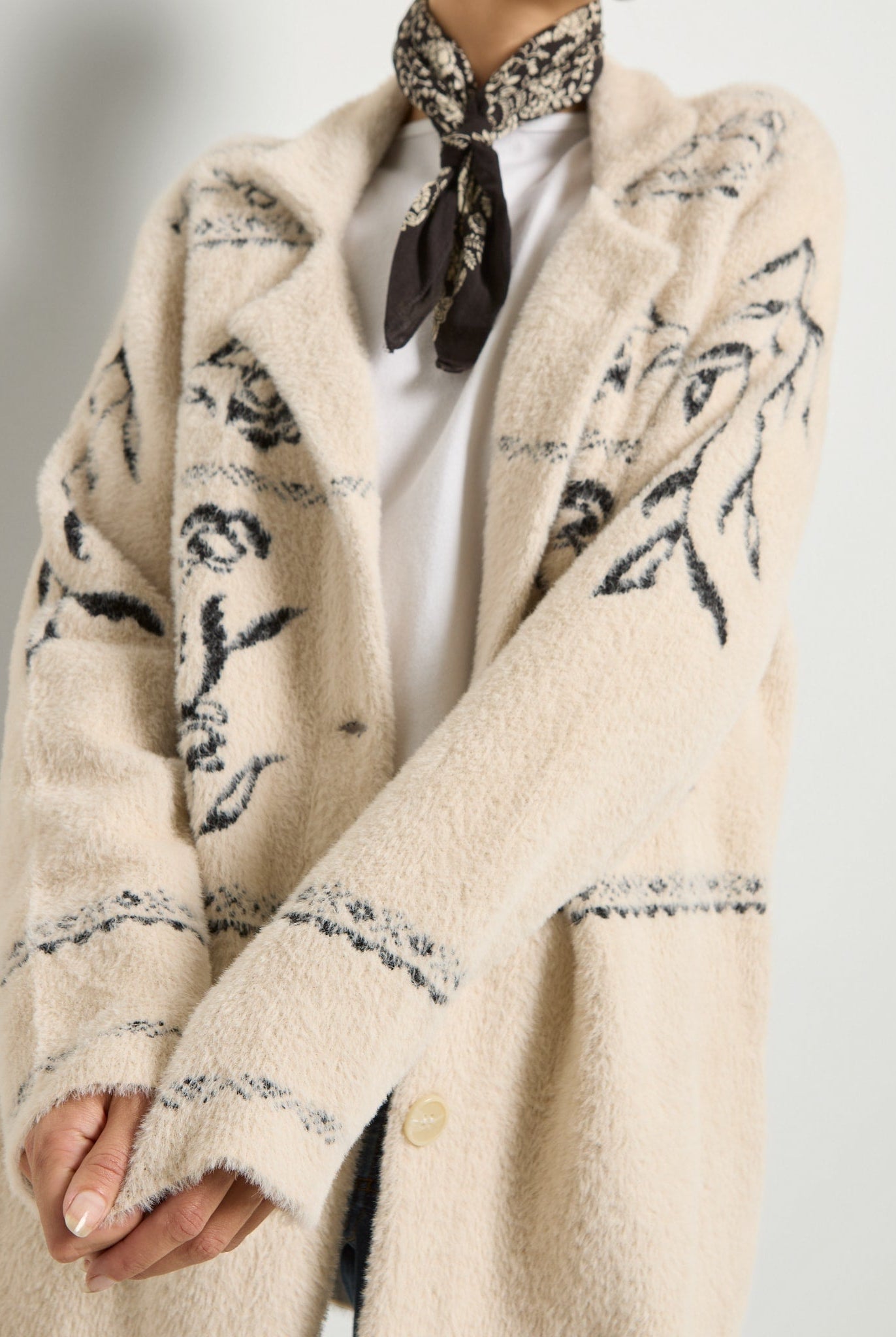 Cream $|& SEAS Luxe Coatigan - SOF Full Front