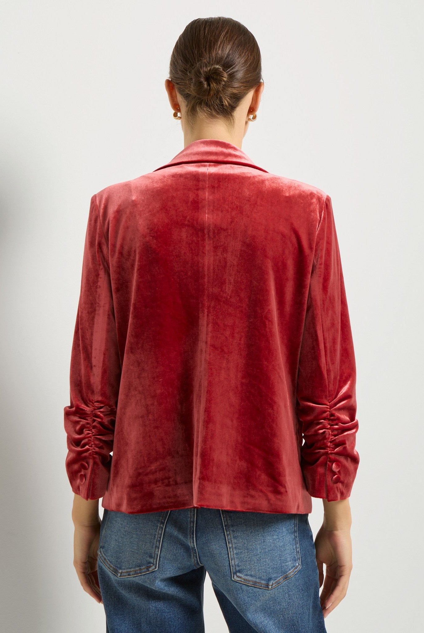 Maple $|& SEAS Aries Ruched Sleeve Blazer - SOF Back