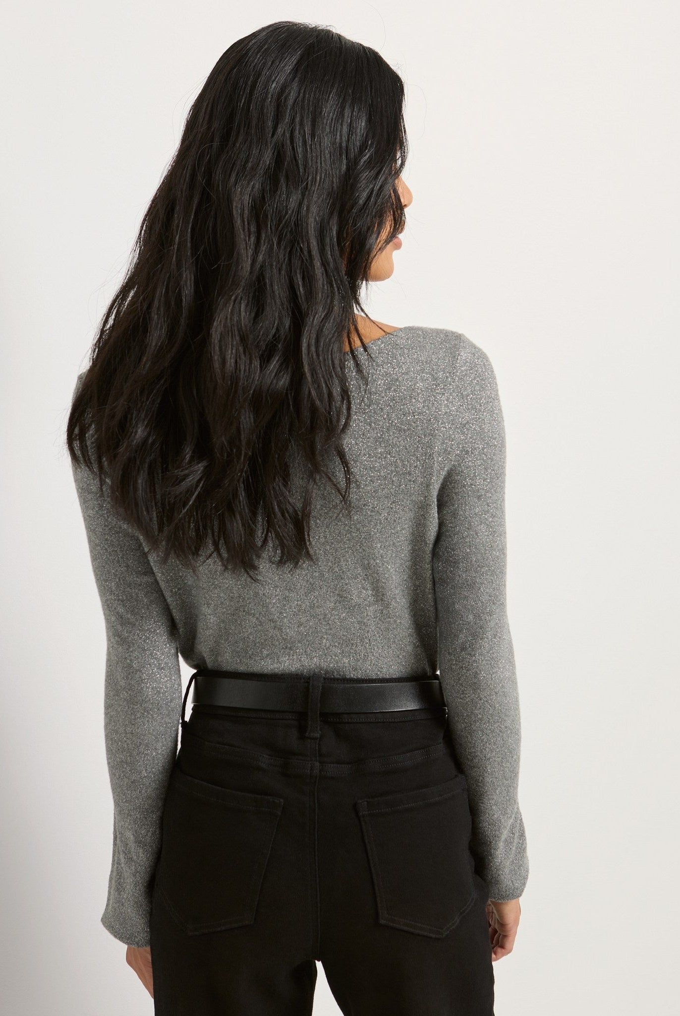 Heather Grey $|& SEAS Eden Boat Neck Top - SOF Back