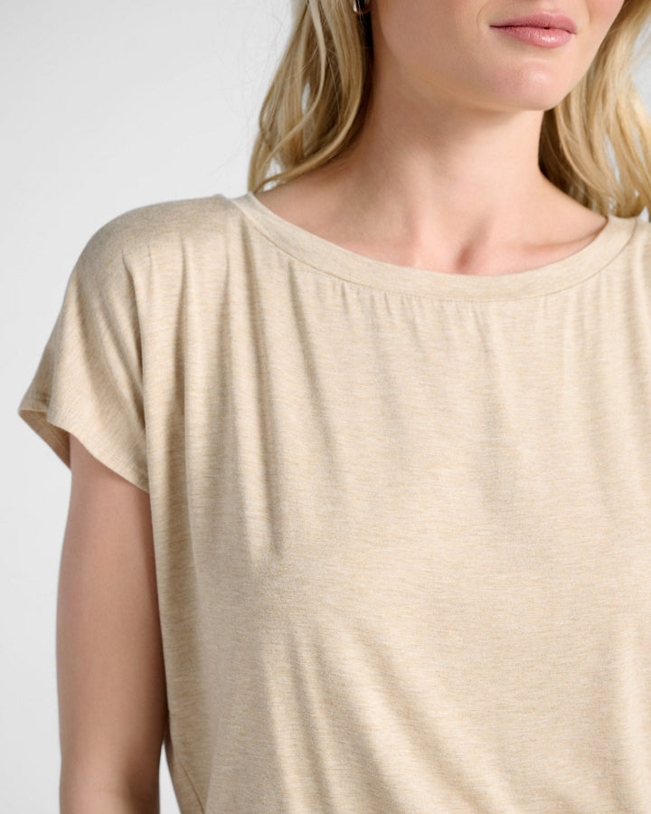 Marble $|& 78&SUNNY Edgewater Off The Shoulder Tee - SOF Detail