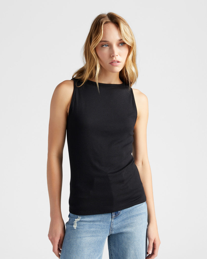 美品 セオリー 25SS BOAT NECK TOP ノースリーブ ブラック 美品 セオリー 25SS BOAT NECK TOP ノースリーブ ブラック