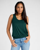 Hunter Green $|& SEAS Redwood City Banded Slub Tank - SOF Front