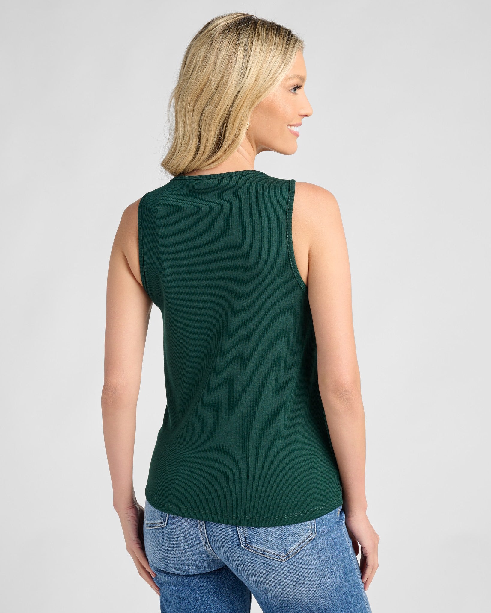 Hunter Green $|& SEAS Boat Neck Tank - SOF Back