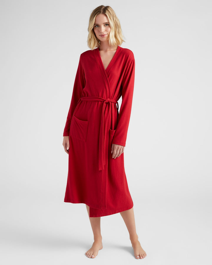 Chili Pepper $|& 78&SUNNY Hacci Lounge Robe - SOF Front