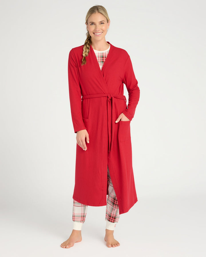 Chili Pepper $|& 78&SUNNY Hacci Lounge Robe - SOF Front