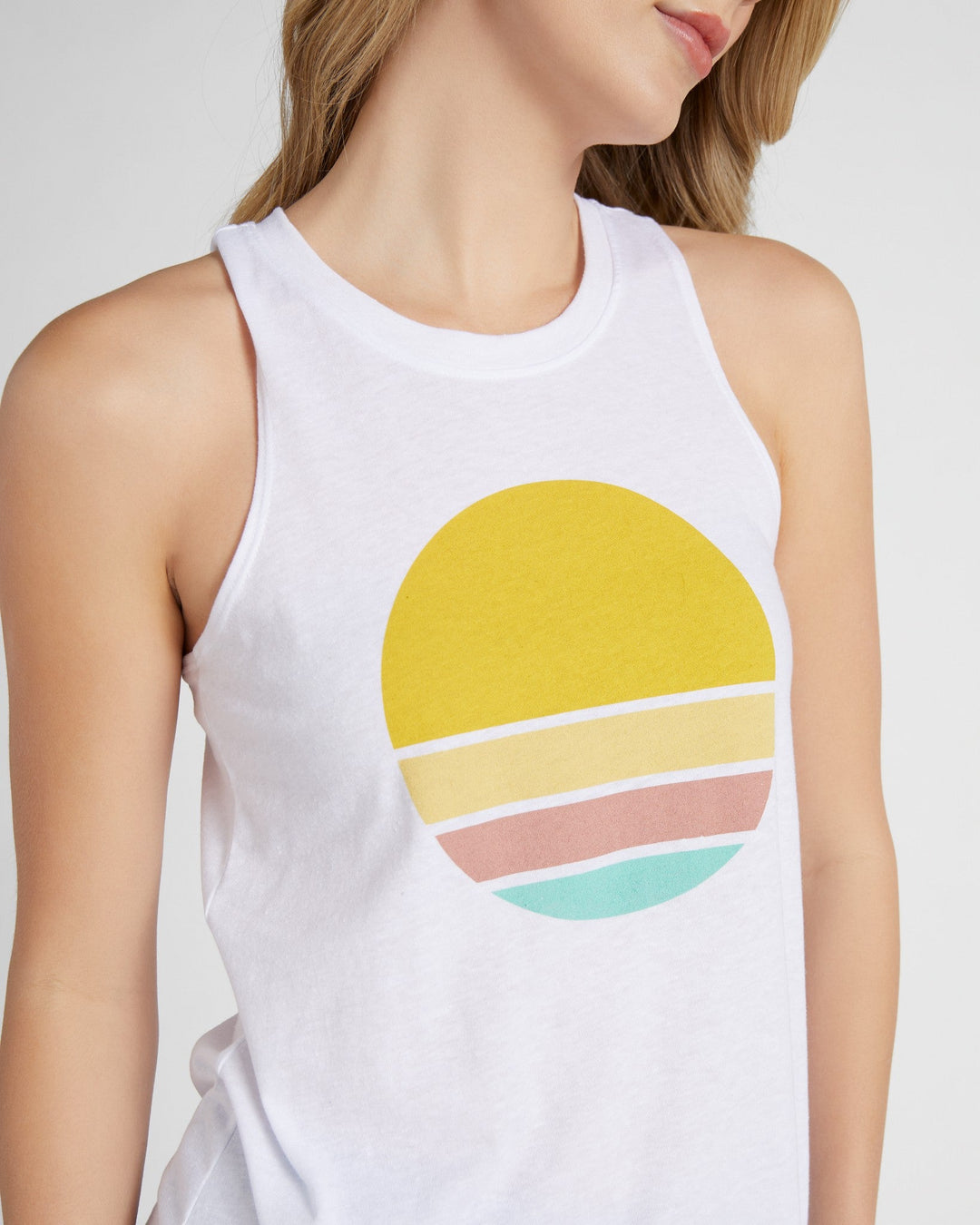 White $|& 78&SUNNY Sunny Logo Graphic Tank - SOF Detail