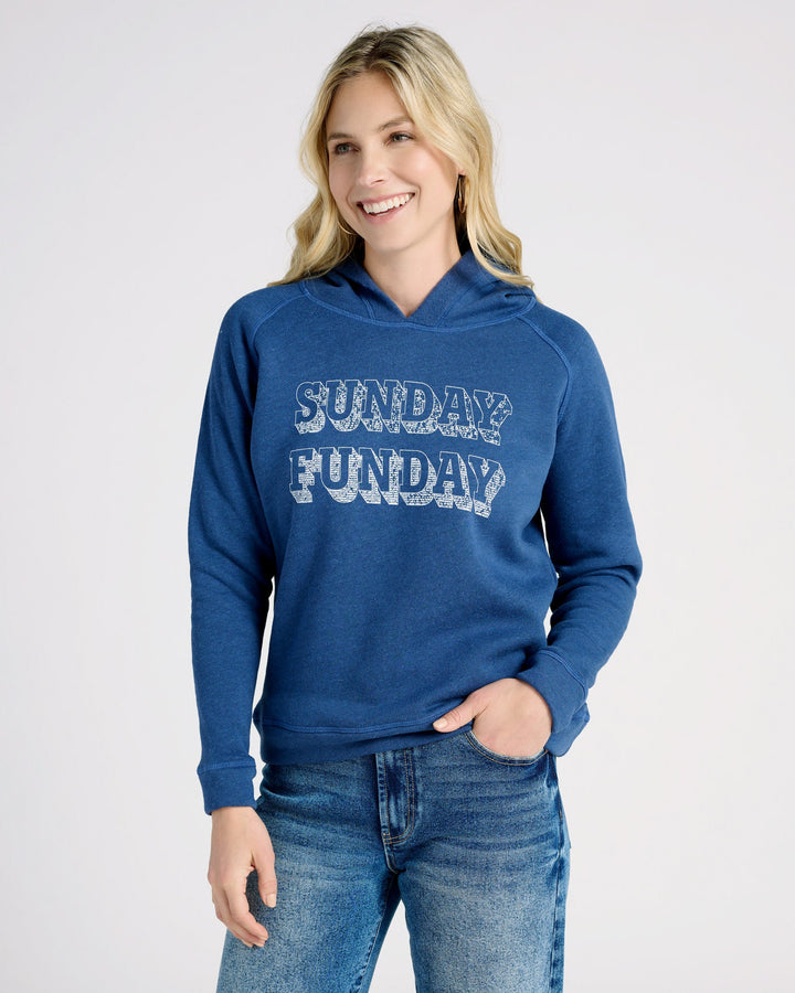 Navy $|& 78&SUNNY Sunday Funday Graphic Hoodie - SOF Front