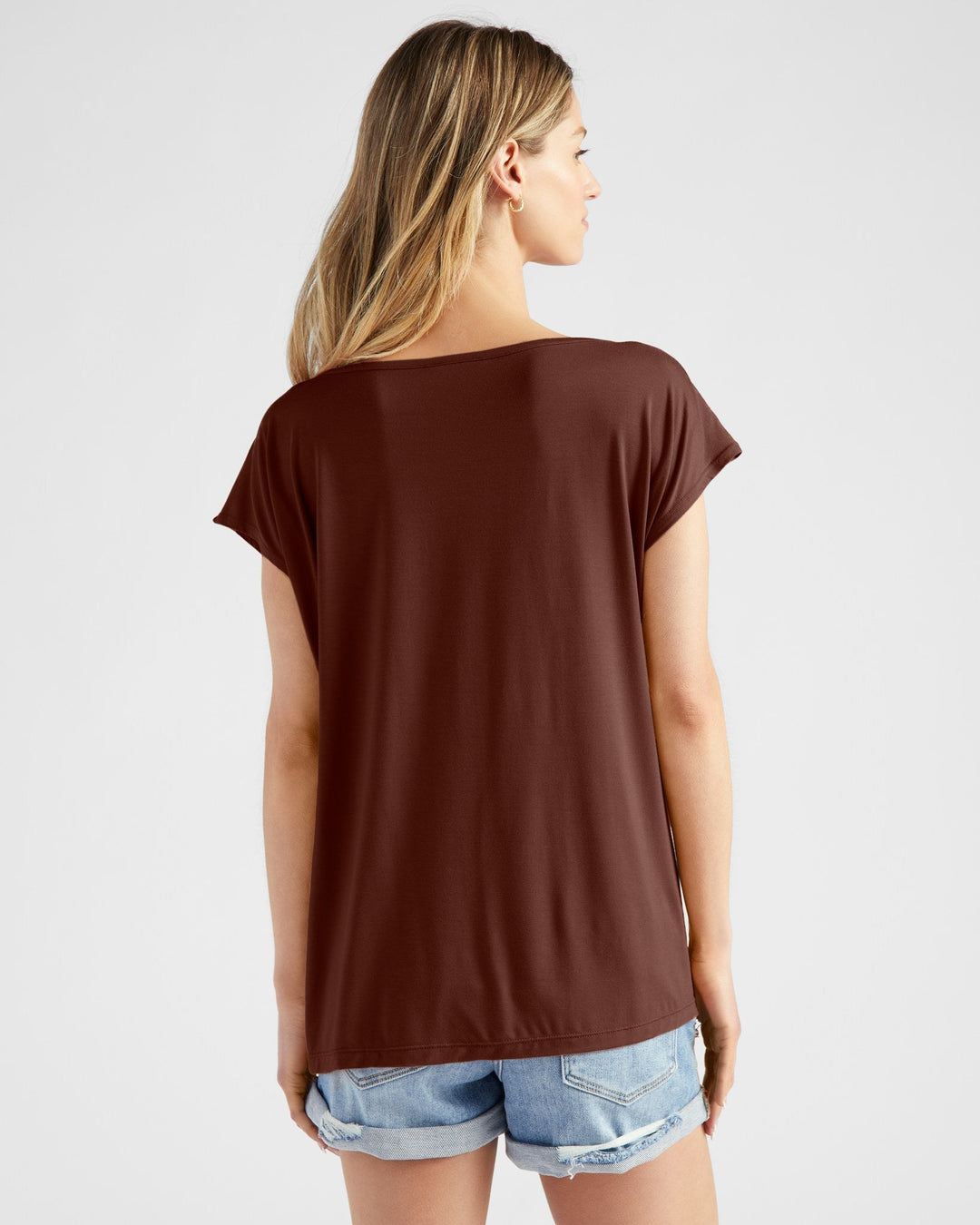 Chocolate $|& 78&SUNNY Brentwood Boat Neck Top - SOF Back