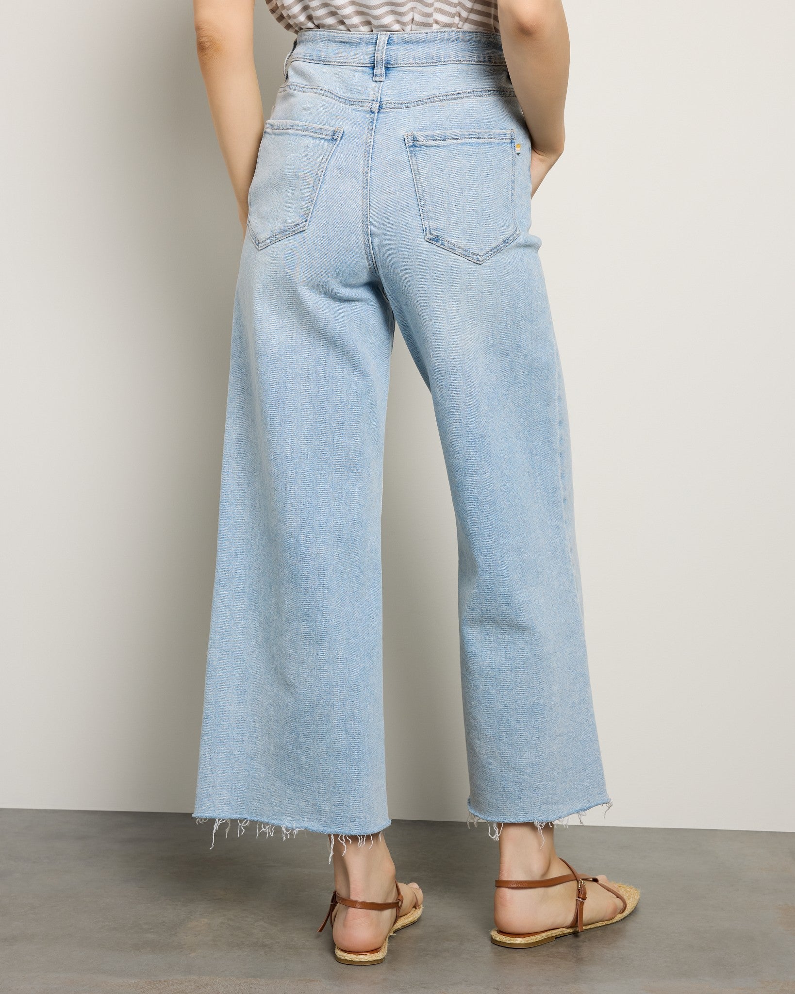 Light Wash Blue $|& SEAS Joni Wide Leg Jeans - SOF Back