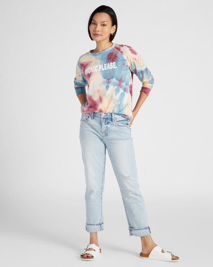 Berrys and Cream Tie Dye $|& 78&SUNNY Picnic Please Tie Dye Graphic Pullover - SOF Full Front