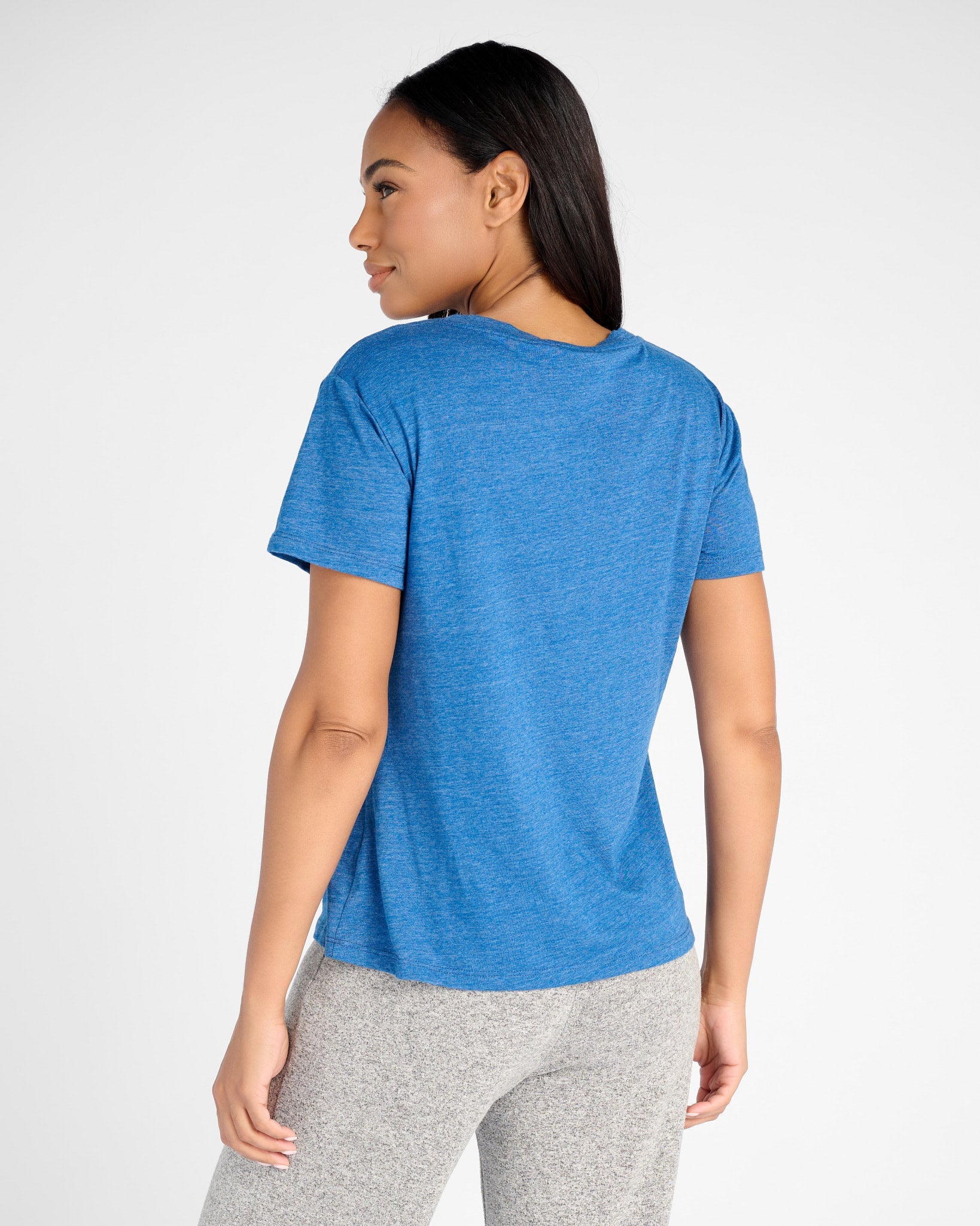 Heather Blue $|& SEAS Tired Graphic Sleep Tee - SOF Back