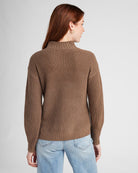 Cocoa $|& SEAS Coastal Funnel Neck Sweater - SOF Back