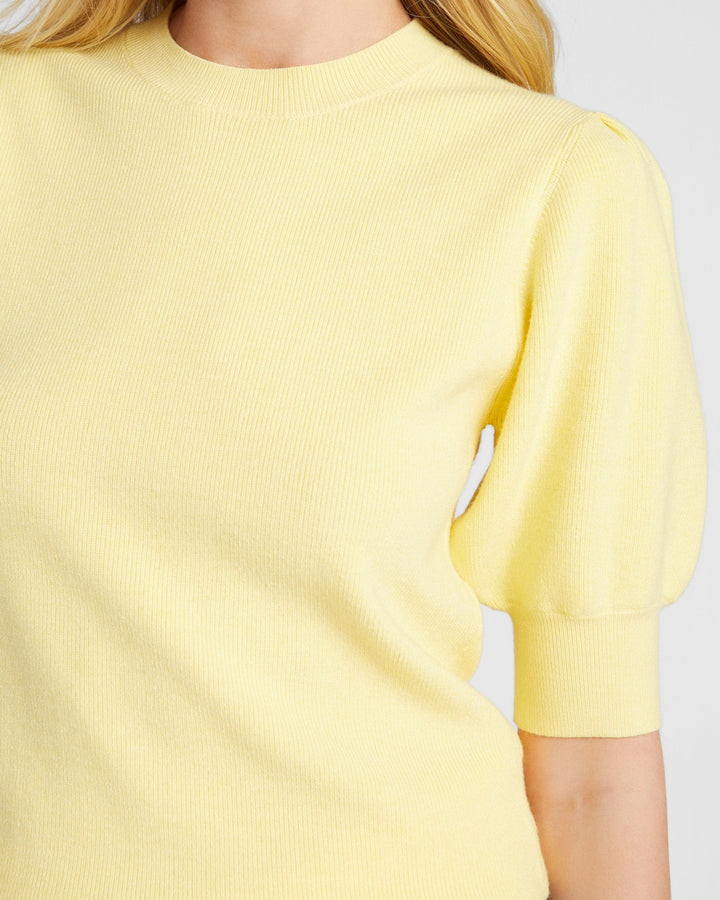 Lemon Meringue $|& 78&SUNNY Pacific Puff Short Sleeve Crew Neck - SOF Detail