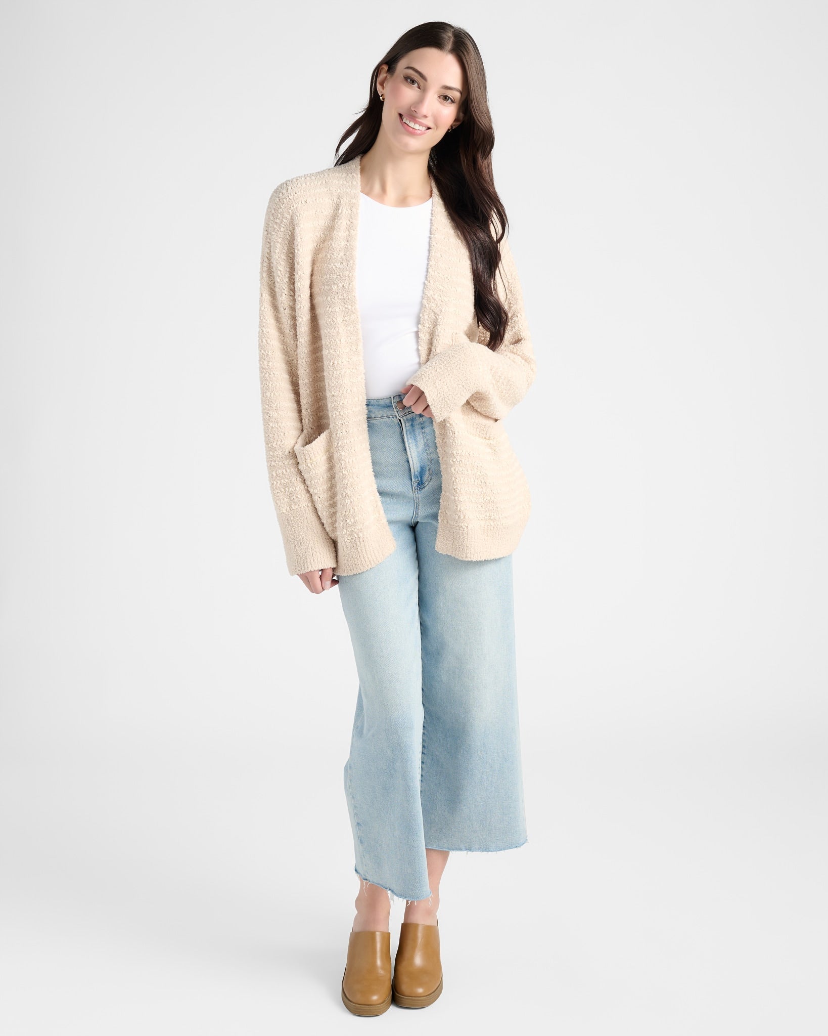 Cocoa $|& SEAS Serene Cardigan - SOF Full Front