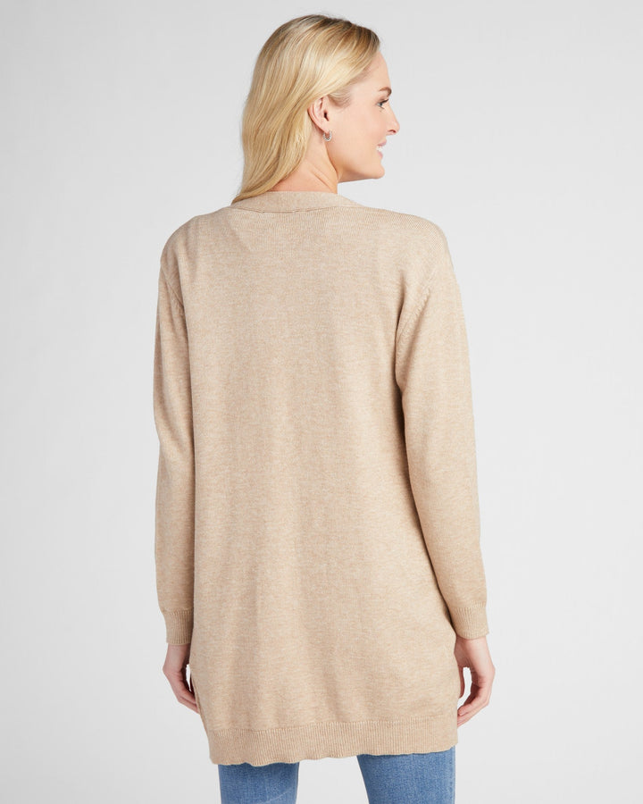 Oatmeal $|& 78&SUNNY Pacific Marled Pocket Cardigan - SOF Back