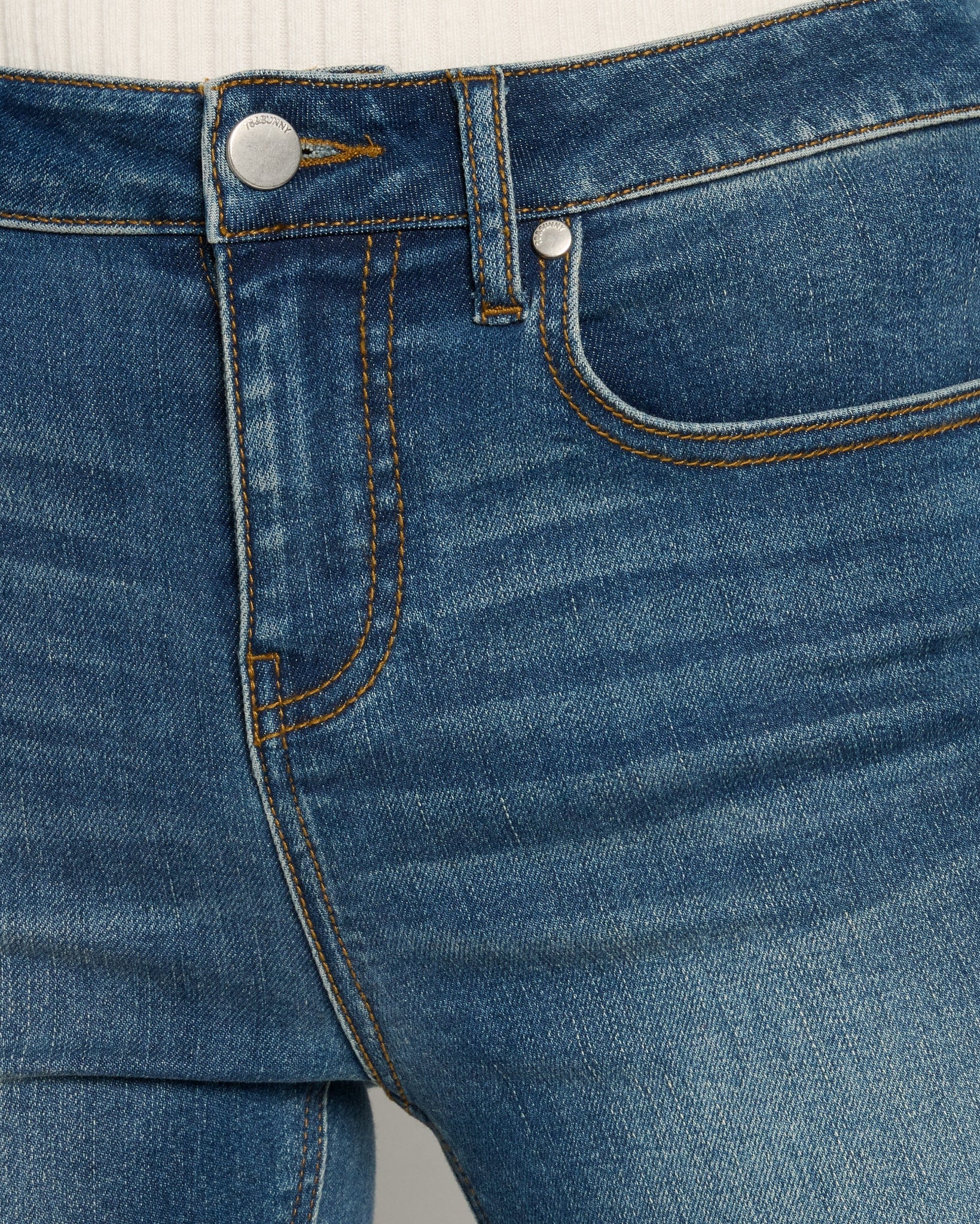 Dark Wash Blue $|& SEAS Mariah Bootcut Jeans - SOF Full Front