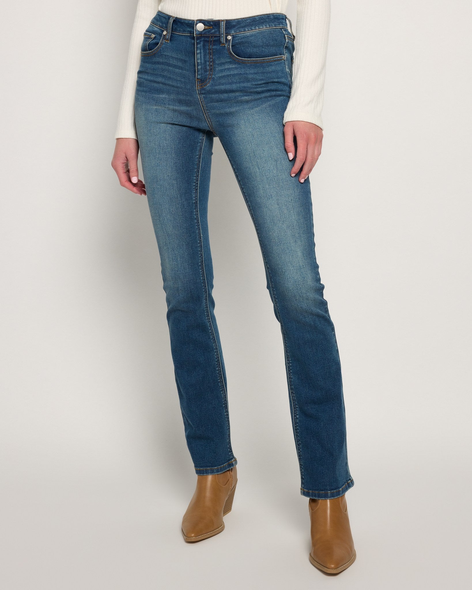 Dark Wash Blue $|& SEAS Mariah Bootcut Jeans - SOF Front