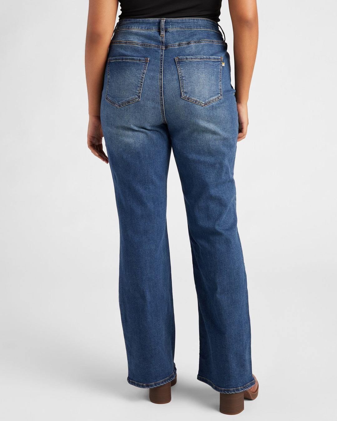 Dark Wash Blue $|& 78&SUNNY Mariah High Rise Bootcut Jeans - SOF Back