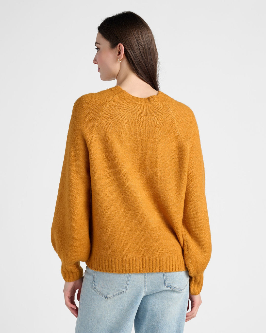 Mustard $|& 78&SUNNY Balloon Sleeve Crewneck Sweater - SOF Back