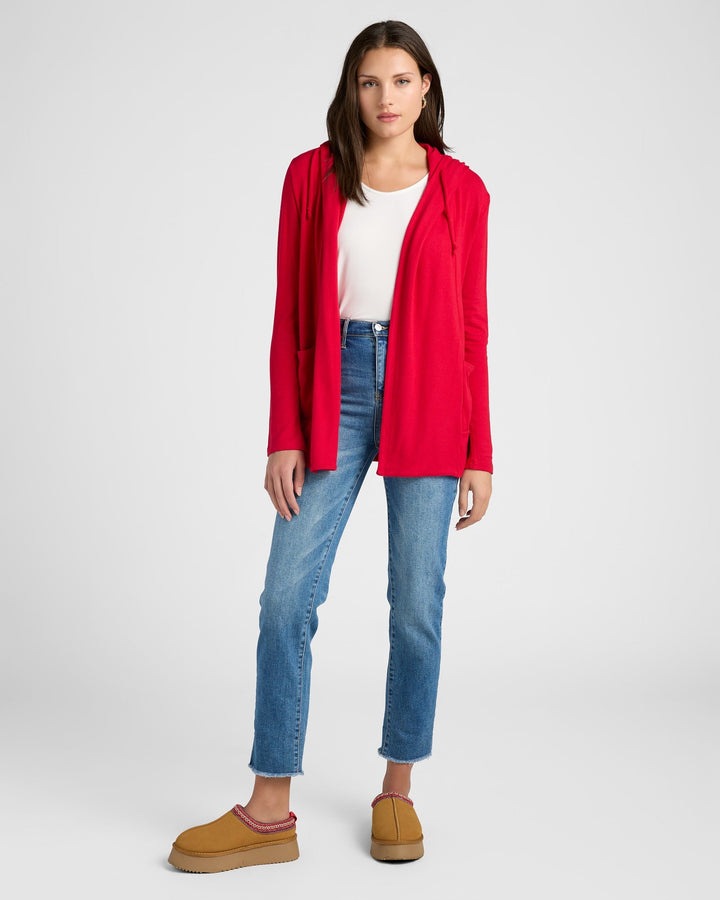 Chili Pepper $|& 78&SUNNY Laguna Hooded Cardigan - SOF Full Front