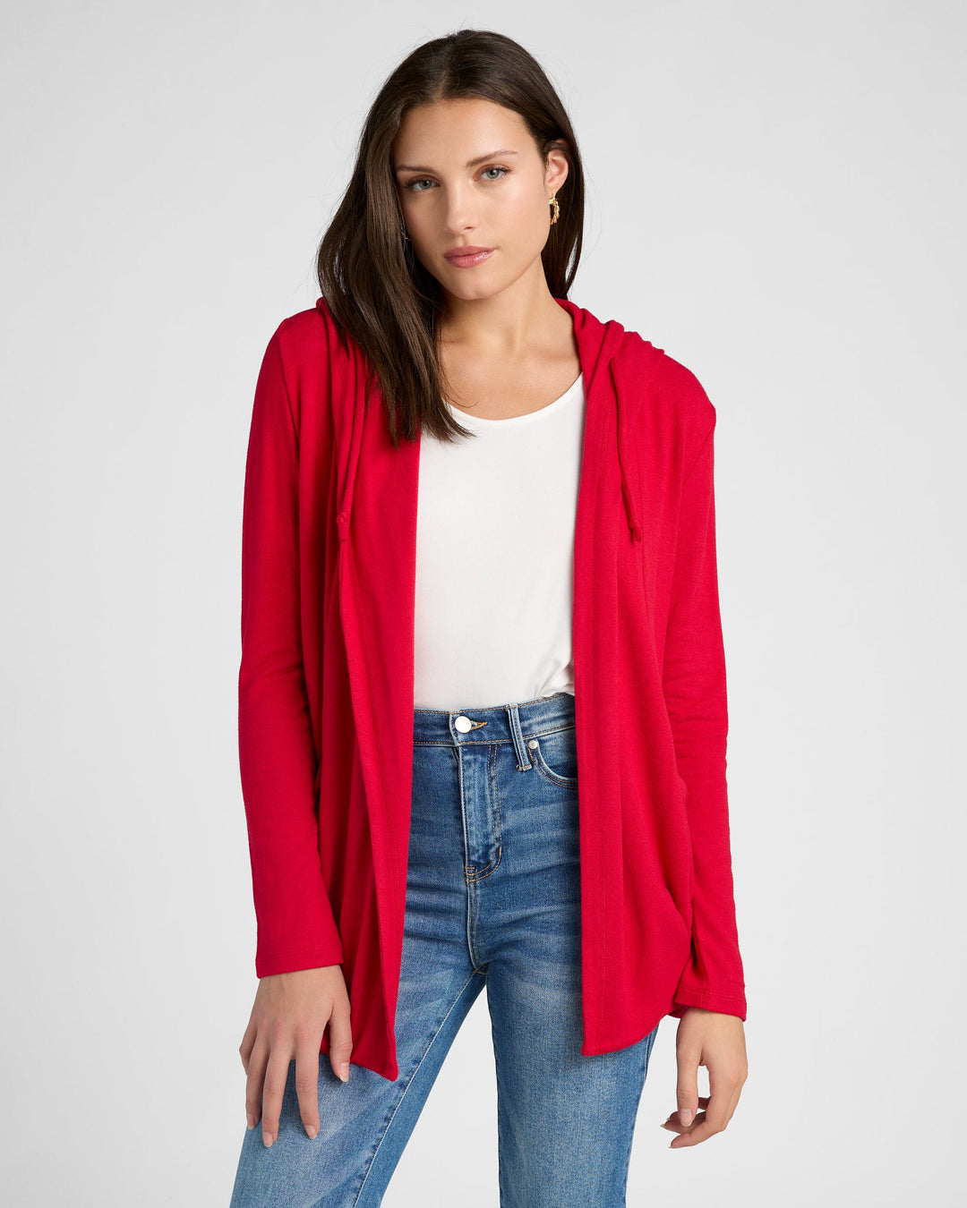 Chili Pepper $|& 78&SUNNY Laguna Hooded Cardigan - SOF Front