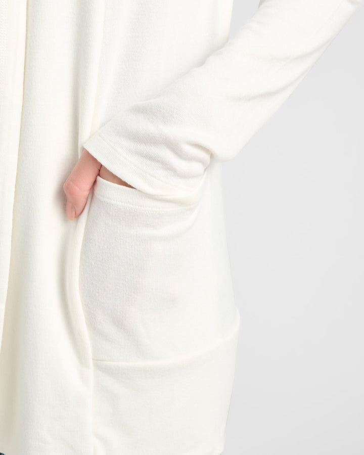 Cream $|& 78&SUNNY Laguna Hooded Cardigan - SOF Detail