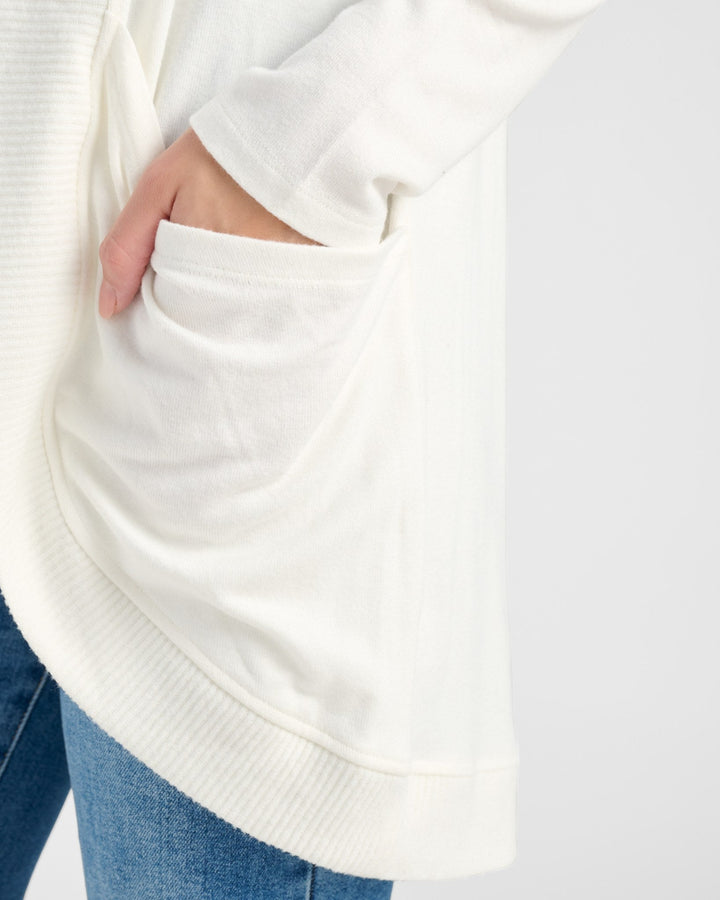 Cream $|& 78&SUNNY Cocoon Cardigan - SOF Detail