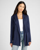 Navy $|& SEAS Over The Falls Cardigan - SOF Front