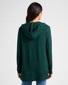 Hunter Green $|& SEAS Over The Falls Cardigan - SOF Back