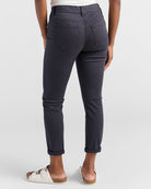 Charcoal $|& SEAS Cyndi Cuffed Ankle Skinny Jeans - SOF Back