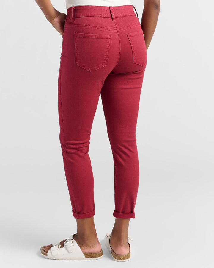 Rosewood $|& 78&SUNNY Cyndi Cuffed Ankle Skinny Jeans - SOF Back