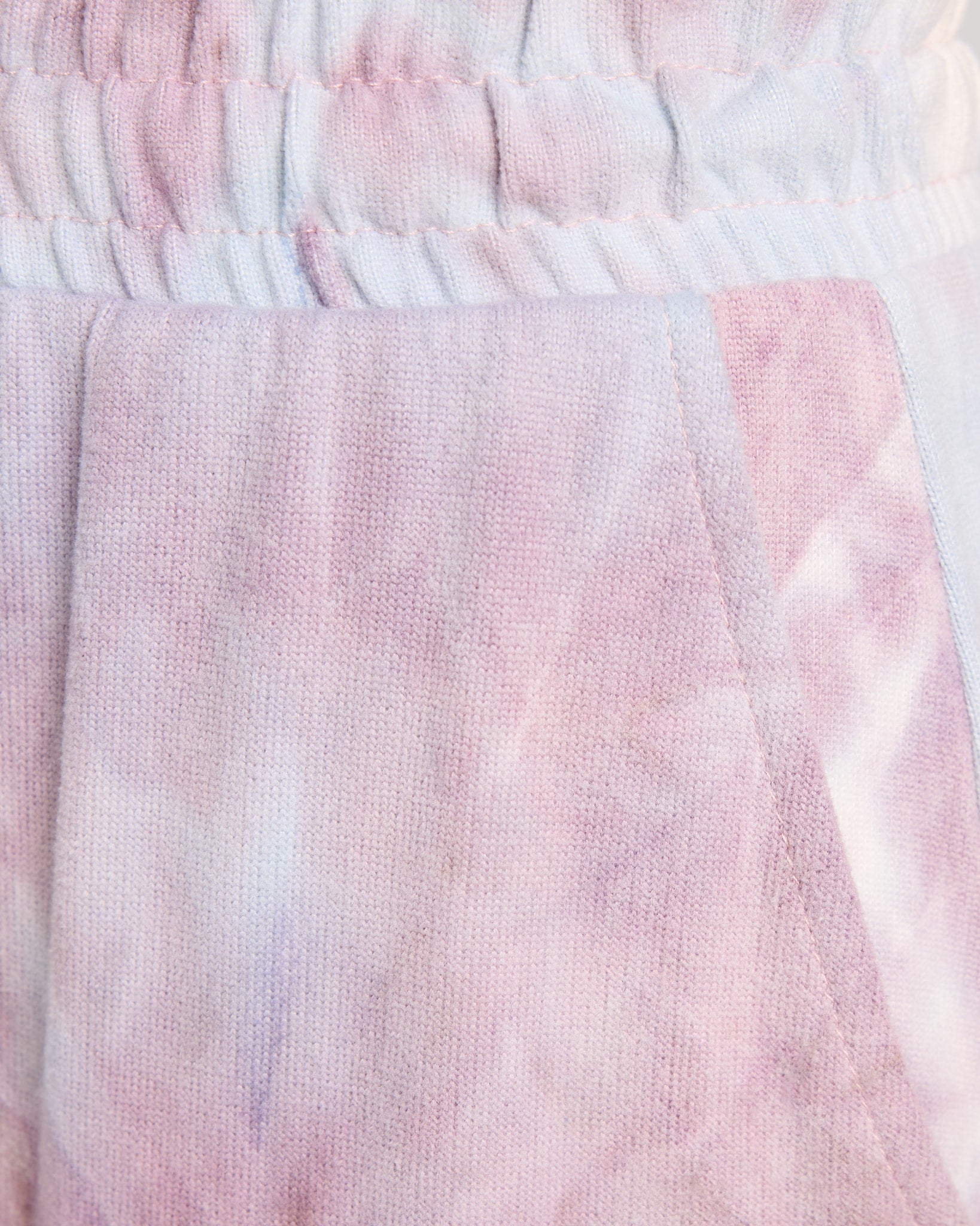 Icy Mauve $|& SEAS Tie Dye Sweater Knit Jogger - SOF Detail