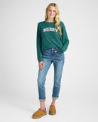 Heathered Spruced Up $|& SEAS Shoreline Merry Hacci Holiday Graphic Crew - UGC On Fig