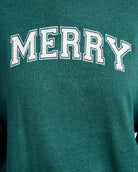 Heathered Spruced Up $|& SEAS Shoreline Merry Hacci Holiday Graphic Crew - SOF Full Front